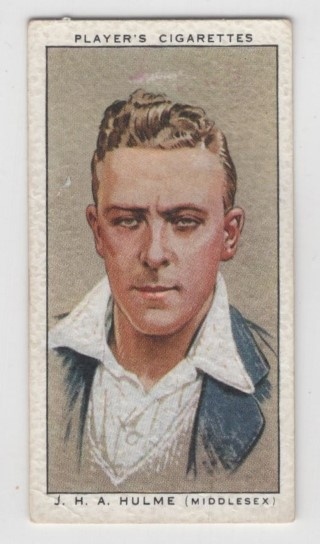 CRICKET - John Player & Sons 1934 Cricketers - #13 Joe Hulme - Middlesex