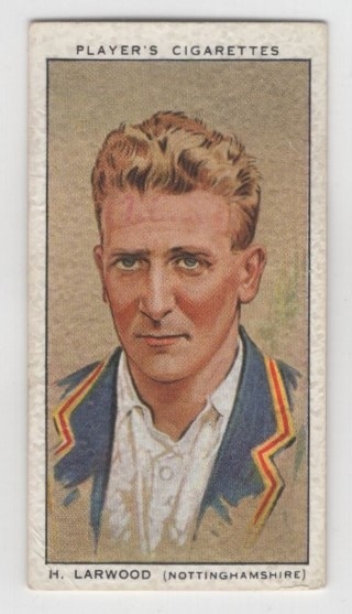 CRICKET - John Player & Sons 1934 Cricketers - #18 Harold Larwood - Nottinghamshire