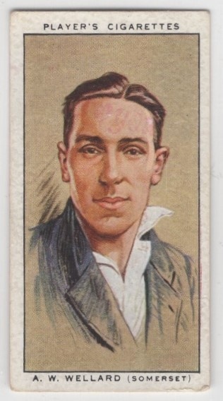 CRICKET - John Player & Sons 1934 Cricketers - #32 Arthur Wellard - Somerset