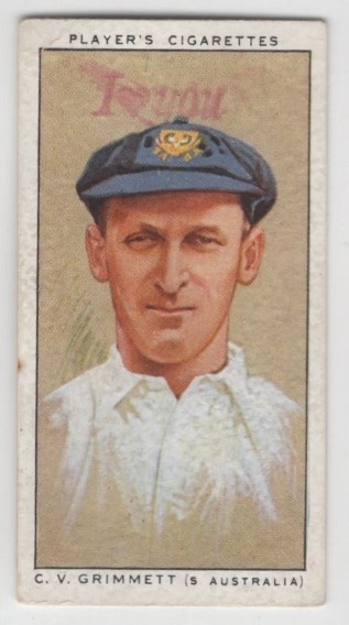CRICKET - John Player & Sons 1934 Cricketers - #43 Clarrie Grimmett - South Australia