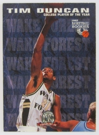1997 Score Board Rookies - #72 Tim Duncan - Wake Forest