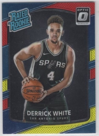 2017-18 Donruss Optic - Red & Yellow #172 - Derrick White, RR - ROOKIE - San Antonio Spurs