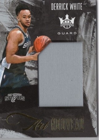 2017-18 Court Kings - Art Nouveau Jumbo #ANJ-DW - Derrick White MEM, SN99 - ROOKIE - San Antonio Spurs
