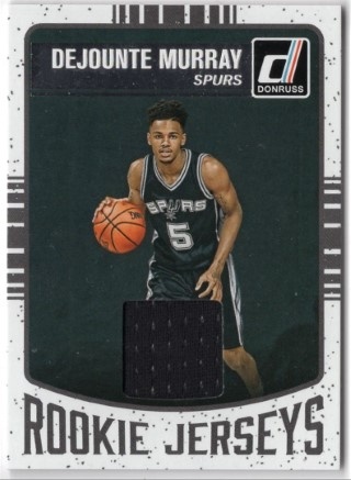2016-17 Donruss - Rookie Jerseys #22 - Dejounte Murray MEM - ROOKIE - San Antonio Spurs