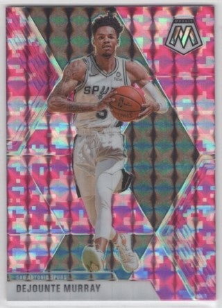 2019-20 Panini Mosaic - Camo Pink #046 - Dejounte Murray - San Antonio Spurs