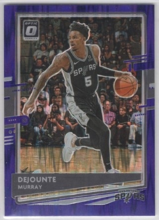 2020-21 Donruss Optic - Purple Shock #093 - Dejounte Murray - San Antonio Spurs
