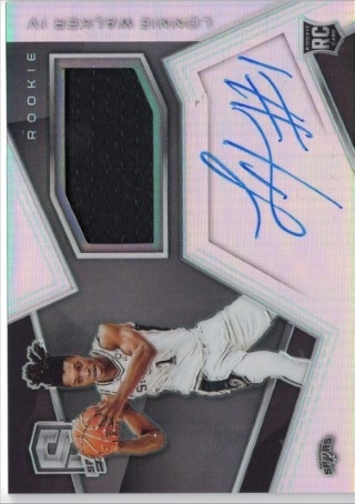 2018-19 Panini Spectra - #126 - Lonnie Walker IV AUTO, MEM, SN299 - ROOKIE - San Antonio Spurs