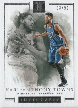 2016-17 Panini Impeccable - #068 Karl-Anthony Towns SN99 - Minnesota Timberwolves