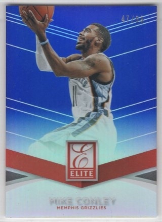2014-15 Donruss - Elite Blue #051 - Mike Conley SN99 - Memphis Grizzlies