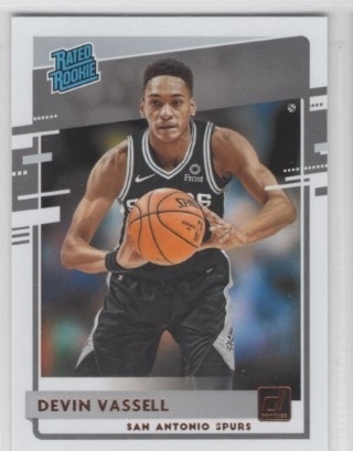 2020-21 Donruss - #206 Rated Rookie - Devin Vassell - ROOKIE - San Antonio Spurs