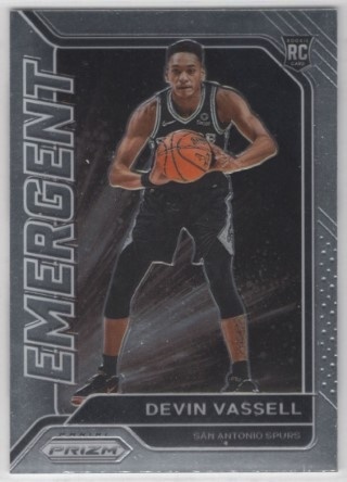 2020-21 Panini Prizm - Emergent #19 - Devin Vassell - ROOKIE - San Antonio Spurs