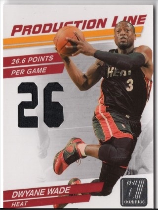 2010-11 Donruss - Production Line Stat Die Cuts Materials #05 - Dwyane Wade MEM, SN399 - Miami Heat