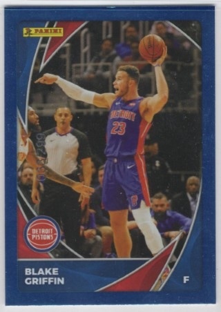 2020-21 Panini NBA Sticker & Card Collection - Card Blue #025 - Blake Griffin SN299 - Detroit Pistons