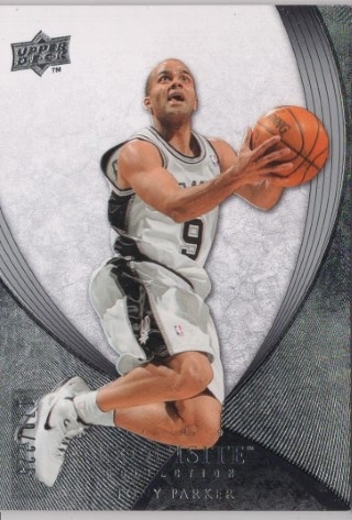 2007-08 Exquisite Collection - #025 Tony Parker SN225 - San Antonio Spurs