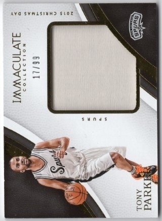 2016-17 Immaculate Collection - Special Event Materials #SE-TPR - Tony Parker MEM, SN99 - San Antonio Spurs
