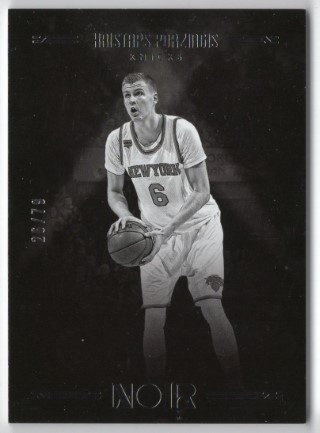 2016-17 Panini Noir - #061 Kristaps Porzingis SN79 - New York Knicks