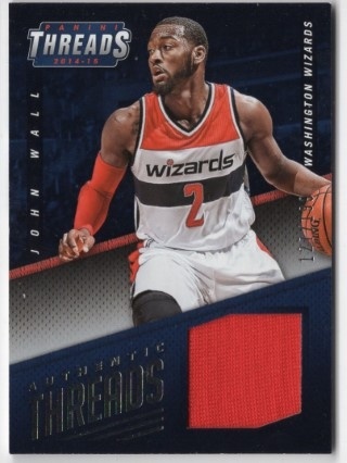 2014-15 Panini Threads - Authentic Threads #12 - John Wall MEM, SN199 - Washington Wizards