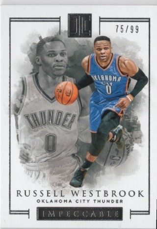 2016-17 Panini Impeccable - #024 Russell Westbrook SN99 - OKC Thunder