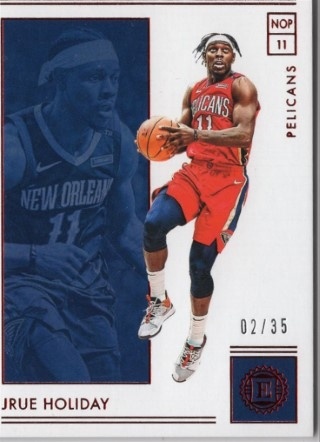2018-19 Panini Encased - Red #006 - Jrue Holiday SN35 - New Orleans Pelicans