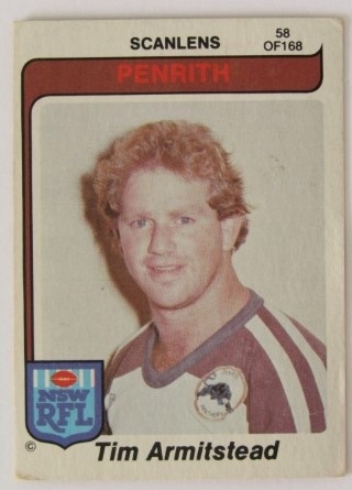 NRL - 1980 Scanlens - #058 Tim Armitstead - Penrith Panthers