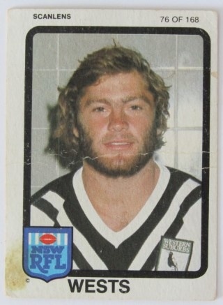 NRL - 1981 Scanlens - #076 Terry Lamb - Western Suburbs Magpies