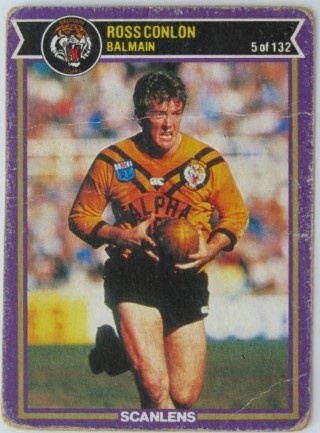 NRL - 1987 Scanlens - #005 Ross Conlon - Balmain Tigers