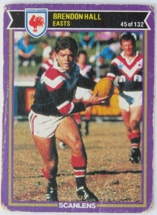 NRL - 1987 Scanlens - #045 Brendon Hall - Eastern Suburbs Roosters