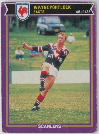 NRL - 1987 Scanlens - #046 Wayne Portlock - Eastern Suburbs Roosters