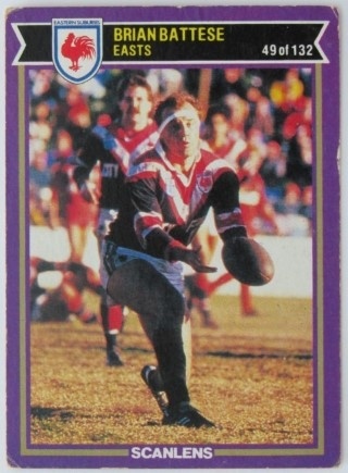 NRL - 1987 Scanlens - #049 Brian Battese - Eastern Suburbs Roosters