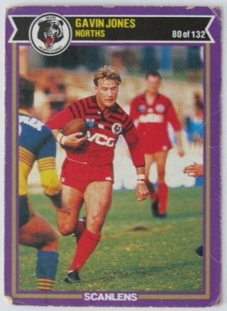 NRL - 1987 Scanlens - #080 Gavin Jones - North Sydney Bears