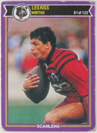 NRL - 1987 Scanlens - #081 Les Kiss - North Sydney Bears