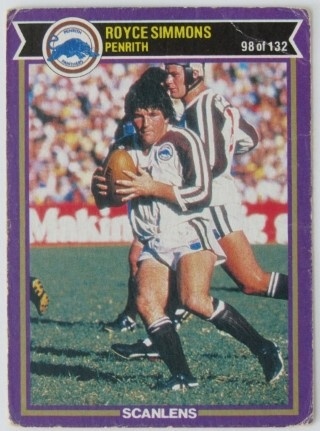 NRL - 1987 Scanlens - #098 Royce Simmons - Penrith Panthers