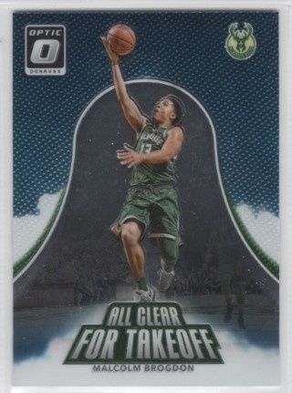 2017-18 Donruss Optic - All Clear for Takeoff #15 - Malcolm Brogdon - Milwaukee Bucks