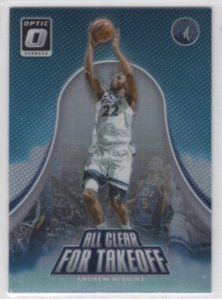 2017-18 Donruss Optic - All Clear for Takeoff Holo #08 - Andrew Wiggins - Minnesota Timberwolves