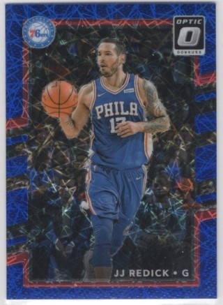 2017-18 Donruss Optic - Blue Velocity #113 - J.J. Redick - Philadelphia 76ers