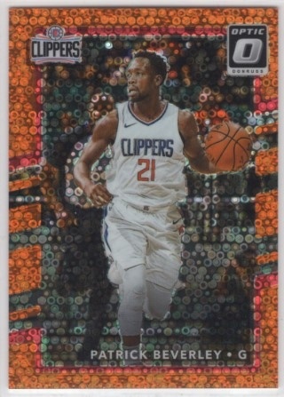 2017-18 Donruss Optic - Fast Break Orange #061 - Patrick Beverley SN193 - LA Clippers