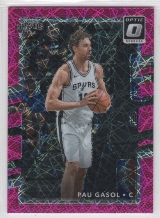 2017-18 Donruss Optic - Pink Velocity #132 - Pau Gasol SN79 - San Antonio Spurs