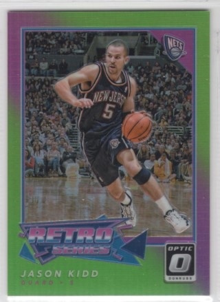 2017-18 Donruss Optic - Retro Series Lime Green #22 - Jason Kidd SN175 - New Jersey Nets