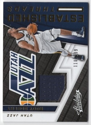 2017-18 Absolute Memorabilia - Established Threads #ET-RGB - Rudy Gobert MEM, SN199 - Utah Jazz