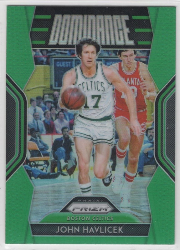 2018-19 Panini Prizm - Dominance Green #30 - John Havlicek - Boston Celtics