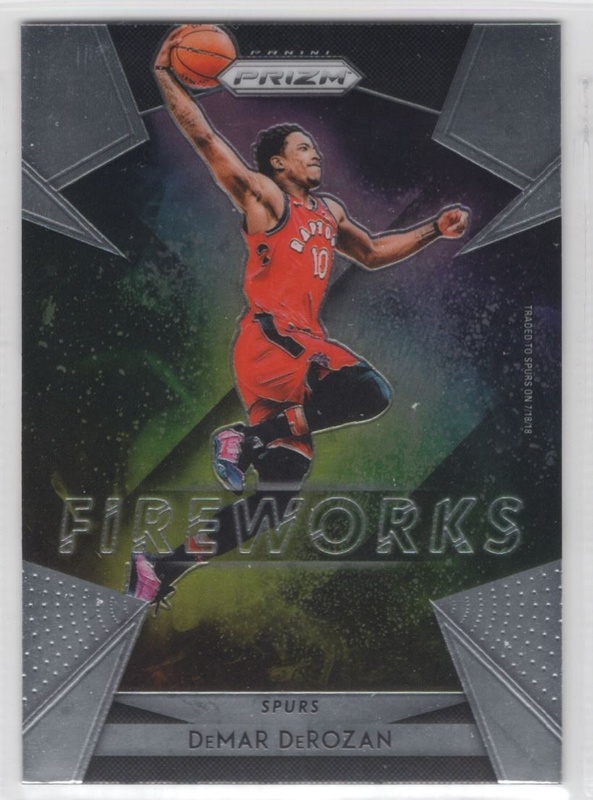 2018-19 Panini Prizm - Fireworks #24 - DeMar DeRozan - San Antonio Spurs