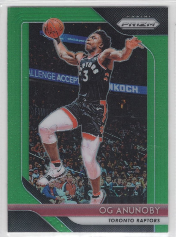 2018-19 Panini Prizm - Prizm Green #063 - OG Anunoby - Toronto Raptors