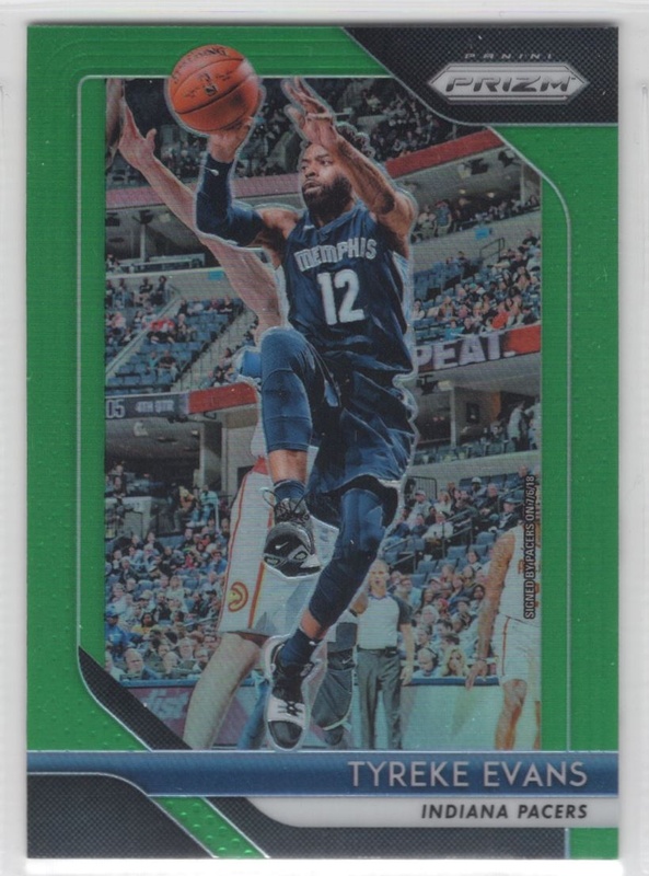 2018-19 Panini Prizm - Prizm Green #094 - Tyreke Evans - Indiana Pacers