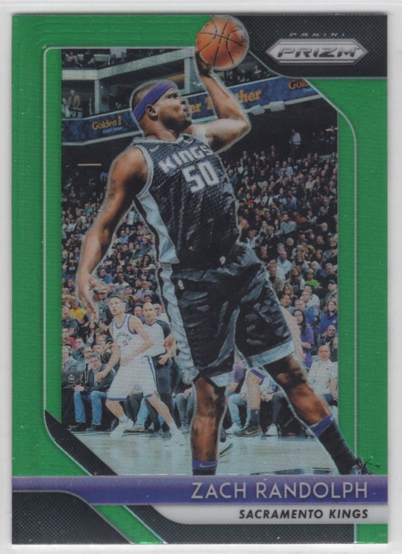 2018-19 Panini Prizm - Prizm Green #211 - Zach Randolph - Sacramento Kings