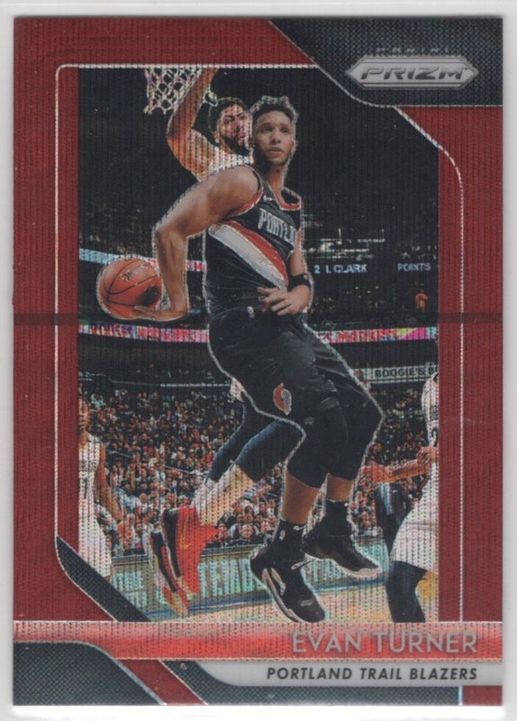 2018-19 Panini Prizm - Prizm Ruby Wave #101 - Evan Turner - Portland Trail Blazers