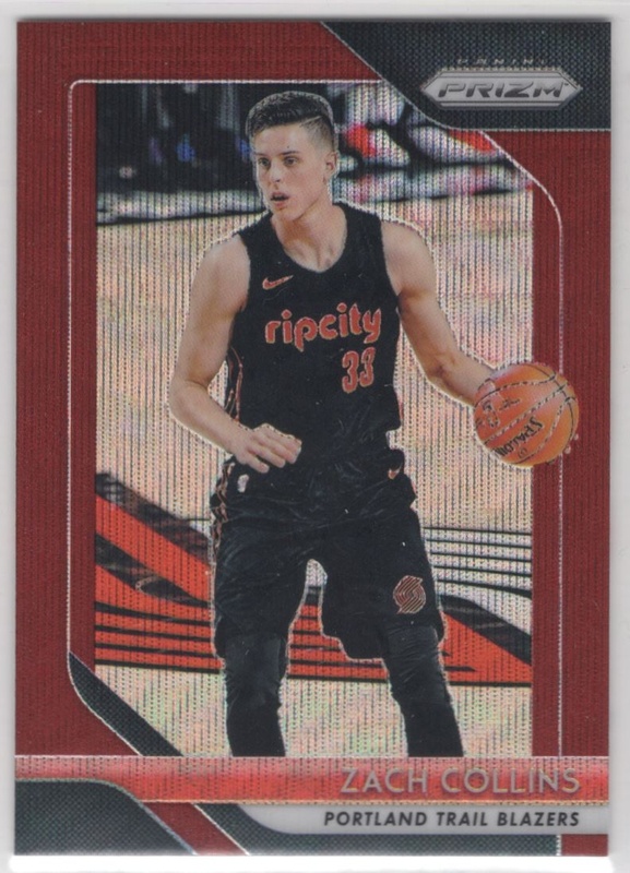 2018-19 Panini Prizm - Prizm Ruby Wave #141 - Zach Collins - Portland Trail Blazers