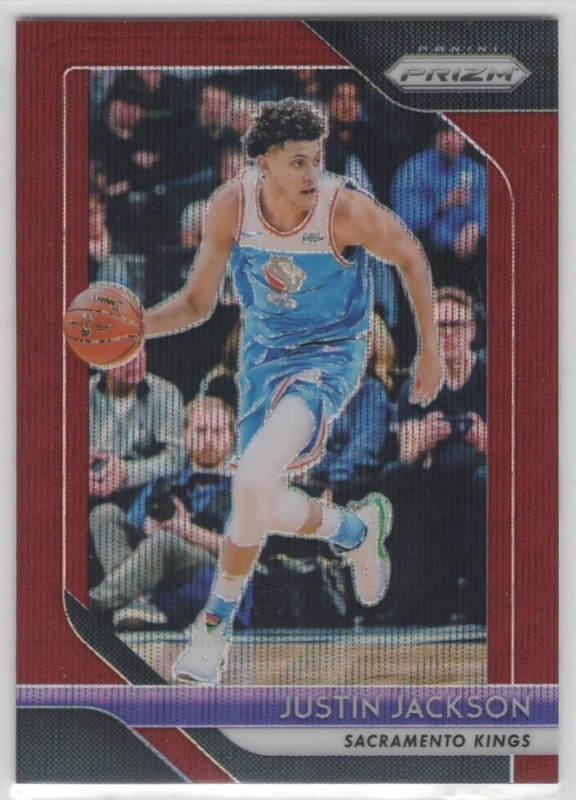 2018-19 Panini Prizm - Prizm Ruby Wave #191 - Justin Jackson - Sacramento Kings