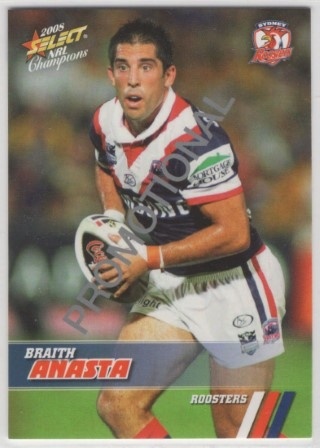 NRL - 2008 Select Champions - Promotional Card #161 - Braith Anasta PROMO - Sydney Roosters