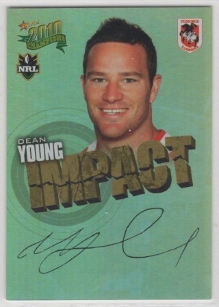 NRL - 2010 Select Champions - Impact Signature Gold #IS48 - Dean Young - St. George Dragons