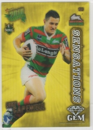 NRL - 2010 Select Champions - Sensation Gems #SG25 - Luke Capewell - South Sydney Rabbitohs